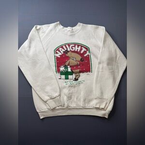 Vintage 1990s Naughty Hallmark Christmas Reindeer crewneck sweatshirt XL